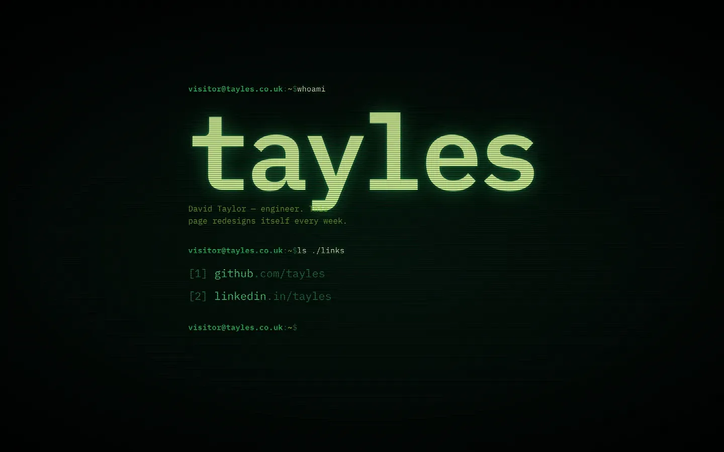 Screenshot of the Terminal design