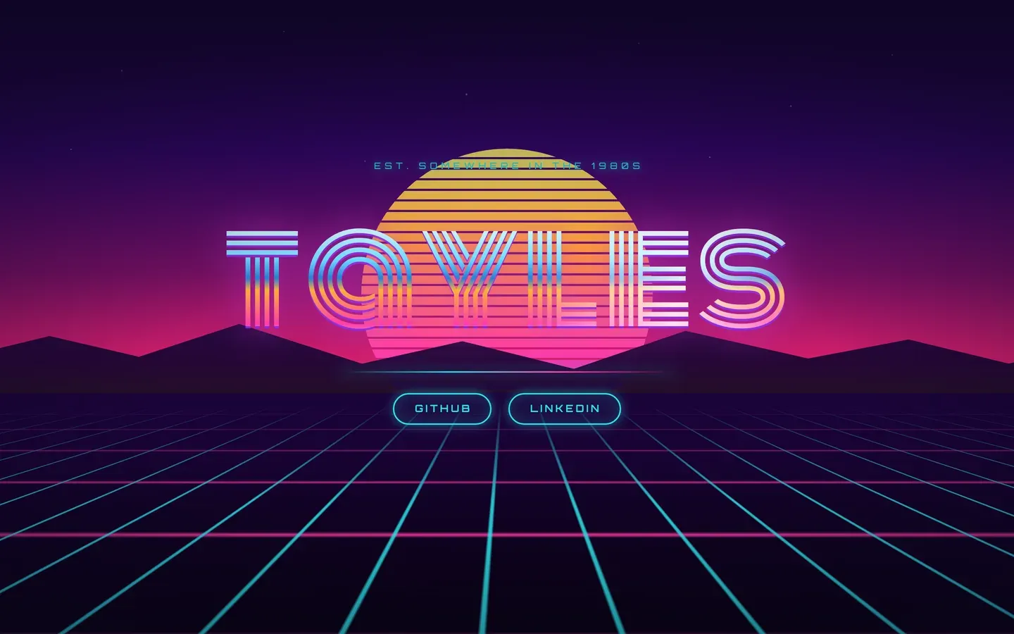 Screenshot of the Neon Drive design