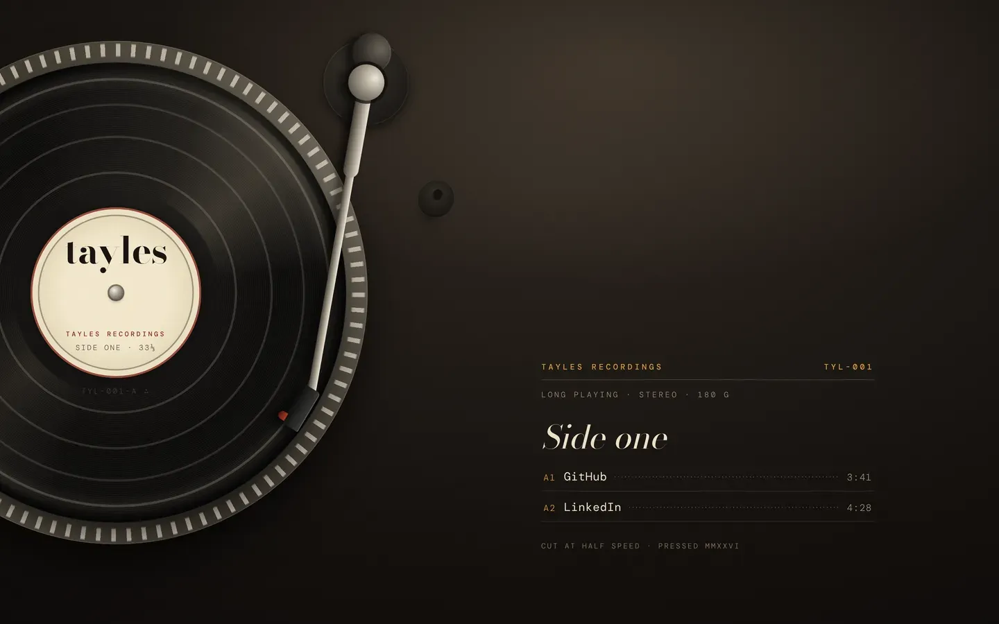 Screenshot of the Deadwax design