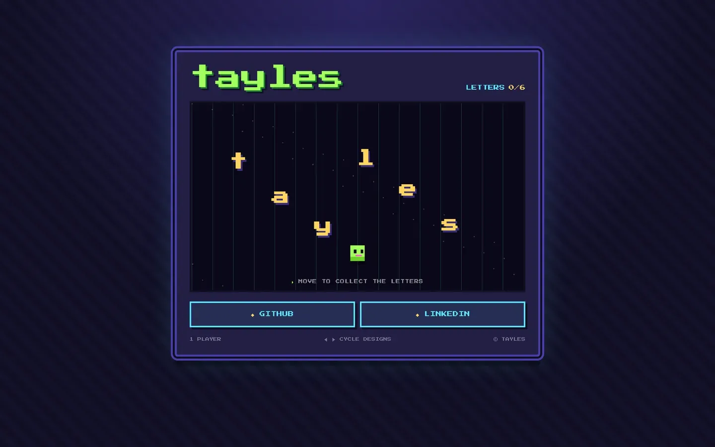 Screenshot of the Pixel Quest design